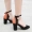 Mùa hè 2018 mới dép Baotou nữ trung và nhỏ màu tươi mới phù hợp với giày cao gót nhỏ mã khóa một điểm dày với giày nữ giày dép nữ