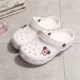 Phim hoạt hình mùa hè màu trắng Crocs nữ Baotou dép y tá bệnh viện dép phẳng chống trượt 41 cỡ lớn 42 cỡ dép lê nữ đẹp dép quai hậu cho bé gái