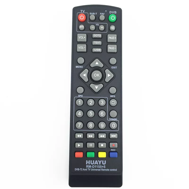 Huayu Huayu RM-D1155+6 наземный ТВ цифровой ресивер DVB-T20,000 пульт дистанционного управления
