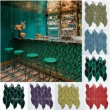 Чернильная зеленая бриллиантовая керамическая мозаичная плитка для ванной комнаты настенная плитка сеть красная ресторанная барная плитка настенная плитка