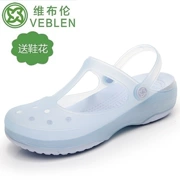 Giày có lỗ VEBLEN dành cho nữ giày đi biển đế dày mùa hè của phụ nữ dép đế mềm chống trượt mang dép đi trong nhà dép nêm và dép đi trong nhà