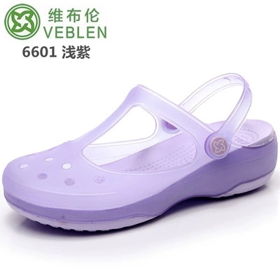 Giày có lỗ VEBLEN dành cho nữ giày đi biển đế dày mùa hè của phụ nữ dép đế mềm chống trượt mang dép đi trong nhà dép nêm và dép đi trong nhà dép phòng lab 