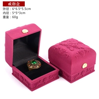 Розовая рисунок кольцо коробка черное дно