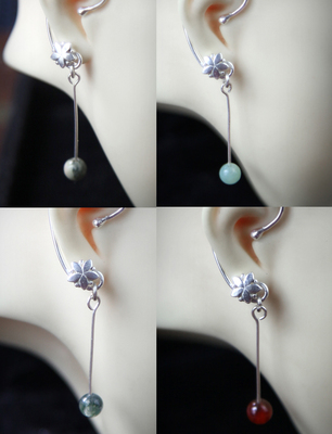 taobao agent Stone Jizhi · 999 Silver BJD Ear Hanging Downside does not contain ear hanging visual inspection of hundreds of colors
