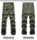 Брюки с четырьмя карманами из хлопка армейского зеленого цвета