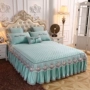 Phong cách châu Âu quilted ren đơn mảnh váy giường màu rắn dày trải giường bao gồm tấm trải giường Simmons bảo vệ 1,8m - Váy Petti ga giường có viền