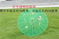 Зеленый прозрачный зонт