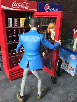 taobao agent Domestic boutique miniature scene model mini wooden furniture 1:12 beverage cabinet freezer spot