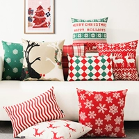 Рождественская подушка, ткань, диван, транспорт, наволочка, из хлопка и льна, подарок на день рождения, сделано на заказ