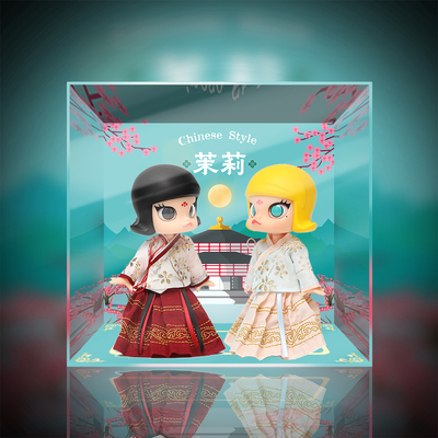 taobao agent 【Move】Bubble Molly Chinese style red skirt BJD doll special display box