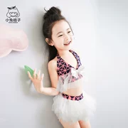 Cô gái mặc bikini áo tắm công chúa váy trẻ em treo cổ chia áo tắm mùa hè bên bờ biển áo tắm phù hợp với phiên bản Hàn Quốc