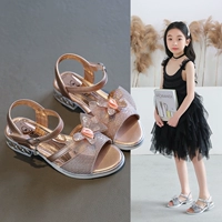 Детская обувь, кварц, летние модные высокие сандалии для принцессы, 2021 года