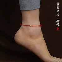 Khai trương tự nhiên zircon dây đỏ vòng chân handmade Cô gái chân đỏ dây mô hình năm nay của cải thịnh vượng để ngăn chặn ác nhân ác quỷ - Vòng chân vòng chân cá chép nữ