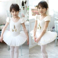 Quần áo trẻ em mới múa ba lê váy tập thể dục váy trẻ em phiên bản Hàn Quốc của trang phục váy trẻ em trắng mịn - Trang phục trang phục biểu diễn đẹp