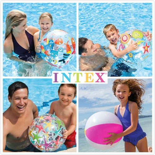 Intex, пляжный большой мяч для водного поло для взрослых для игр в воде, водная гандбольная игрушка для плавания