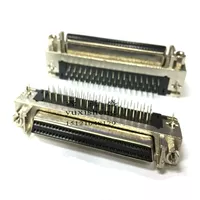 Đầu nối SCSI chất lượng cao 68P nữ đầu ghế DB68 nữ cắm bảng 90 độ DB loại 68 lỗ chân hàn loại tấm