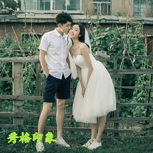 Новая тема фильма Короткая юбка Light Saison - пара свадебных платье