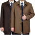 Áo len mùa đông trung niên của nam giới trong phần dài của áo len áo khoác dày áo gió cha cộng với phân bón để tăng Áo len