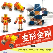 Gỗ Transformers Autobots Loạt Các Búp Bê Câu Đố của Trẻ Em Giải Nén Đồ Chơi Bằng Gỗ Quà Tặng 18 cm