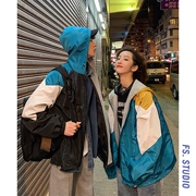 Fang Shao quần áo nam mùa thu Phiên bản Hàn Quốc của xu hướng màu sắc hoang dã những người yêu thích áo khoác thanh niên lỏng lẻo áo khoác nam và nữ - Áo khoác