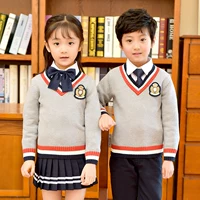 Quần áo mẫu giáo mùa xuân và mùa thu đông tay dài đại học Anh gió nam và nữ quần áo trẻ em phiên bản Hàn Quốc của đồng phục lớp tiểu học đồng phục học sinh - Đồng phục trường học / tùy chỉnh thực hiện váy trẻ em 10 tuổi