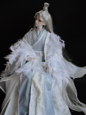 taobao agent BJD baby clothing material bag 3 -point uncle 72 ancient style costume 75 strong uncle OB24 men and women's specific fairy -tale feather big sleeves 68