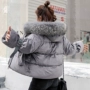 Bông 袄 nữ 2018 mới bánh mì dịch vụ nữ sinh viên Hàn Quốc phiên bản của áo khoác ngắn áo khoác dày fluffy xuống cotton bf áo phao nữ dáng ngắn có mũ