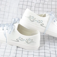 Giày cổ trắng mùa hè nữ sinh viên COS đôi giày phù hợp Hanfu giày đế bằng phẳng giày vải đơn kiểu Trung Quốc giầy nữ nike