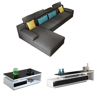 Phong cách Bắc Âu phòng khách sofa bàn cà phê TV tủ kết hợp ba mảnh đầy đủ bộ đầy đủ của bộ đồ nội thất ghế thông minh