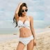 Áo tắm nữ hàn quốc xẻ tà bikini trong gió kỳ nghỉ gợi cảm thép hỗ trợ thu thập dây áo tắm suối nước nóng ba điểm Bikinis