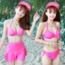 Phiên bản Hàn Quốc của bikini bikini xẻ eo cao áo tắm phụ nữ thép hỗ trợ bikini ba mảnh ngực nhỏ thu thập áo tắm gợi cảm - Bikinis Bikinis