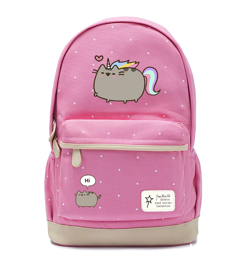 Рюкзак Pusheen для начальной и средней школы, милый принт кота, 30×15×13,75 см