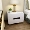 Đầu giường ngăn kéo lắp ráp đơn giản hiện đại sơn trắng hai ngăn kéo bề mặt kính của tủ bên nhận sẵn sàng giá rẻ - Buồng