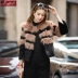 2017 mới mùa thu và mùa đông thủy triều lông thời trang fox fur coat thỏ tóc ấm sọc mỏng nữ áo lông trắng Faux Fur