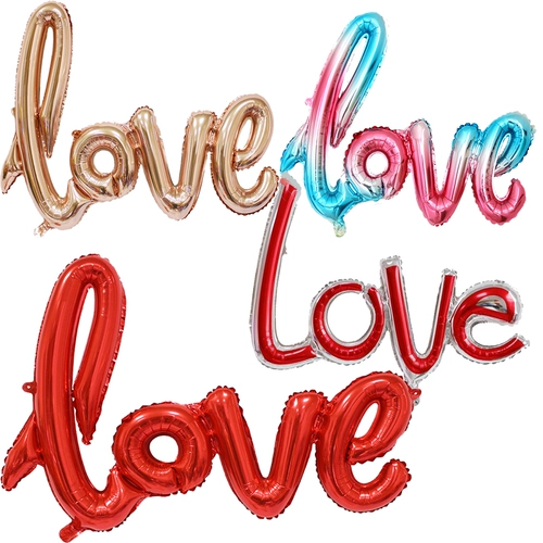 Новый алюминиевый фильм Connective Love Свадебные украшения воздушный шарик алюминиевая фольга шампанское золото