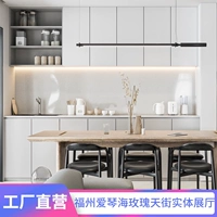 Фучжоу минималистский шкаф Custom Light Luxury White Cabinet Lacquer Erge Pet Door Panel Custom -кухонная кухня среднего острова Бар