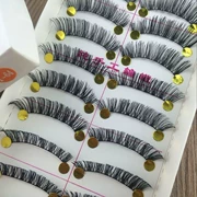 Đài Loan handmade lông mi giả cuống mắt đuôi dài phần tự nhiên dày trang điểm lông mi Y-64