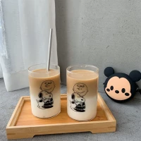 Корейская инсмиссия домашняя милая мультипликационная щенка молоко чашка для завтрака стакан бокал простой бытовая тепловая устойчивость