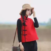 Mùa thu đông mới vest nữ 2018 cổ áo khóa cổ áo retro slim rắn màu hoang dã