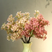 Khuyến mãi mới Mô phỏng Bạc Vương miện Hoa Mori Hoa cắm hoa Sắp xếp với Hoa Gypsophila Vườn Bó hoa - Hoa nhân tạo / Cây / Trái cây