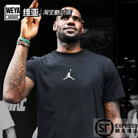 Nike Nike tay áo ngắn nam AIR JORDAN nửa tay áo AJ bóng rổ lỏng thoáng khí AR7416-013 - Áo phông thể thao áo thun thể thao nữ