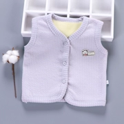 Áo vest bé gái ấm áp cộng với chất liệu cotton nhung dày mùa thu đông