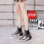 Giày đi mưa thời trang Hàn Quốc 2018 mới dành cho nữ sinh viên trưởng thành cộng với giày cao su nhung chống trượt ống ngắn đi mưa chống nước giày chống nước Adiddas