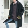 Áo khoác len nam 2018 áo khoác len mùa đông mới phiên bản Hàn Quốc của áo gió nam rộng mốt dài qua áo choàng đầu gối áo khoác sơ mi