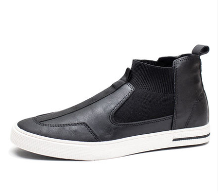 20165 Black And WhiteHigh shoes Men's Shoes spring 2021 new pattern Kick on Korean version trend man skate shoes schoolboy Versatile leisure time Fashion shoes