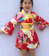 Cô gái Nhật Bản mặc kimono mùa hè trẻ nhỏ quốc gia sáu trang phục trẻ em trang phục khiêu vũ trẻ em váy - Trang phục