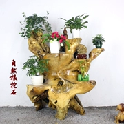 Rễ khắc khung gỗ rắn nhiều lớp gốc cây treo gỗ phòng khách ban công hoa đứng chậu hoa chậu cá khung gốc khắc trang trí - Các món ăn khao khát gốc