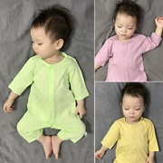 Babyiesies trong tay áo mỏng phần đồ ngủ không xương wind thanh lịch gió bé bảy điểm tay áo romper quần áo quần áo trẻ em - Áo liền quần