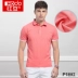 Áo sơ mi nam tay ngắn màu đỏ đậu mùa hè ve áo mới dệt kim cotton cotton mỏng Áo thun nam 6447 - Polo polo áo Polo