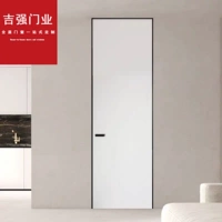 Шанхай минималистские двери производителя без дверей Дверь Дверь Дверь покрытие дверь узкая боковая алюминиевая и деревянная дверь дверь итальянская спрятанная коробка дверь